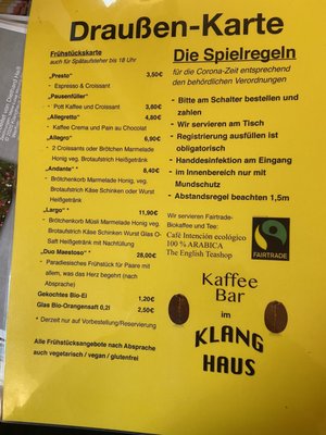 Menu photo 2 Klanghaus Mannheim, BW Menu photo 2 Klanghaus Mannheim, BW