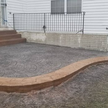 Dade Star Group - Two Color, Two Pattern Stamped Concete Patio Temple Hills, MD - General Contractors Near Me - Fort Washington, Maryland
