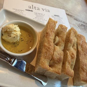Alta Via Market Square - Focaccia with EVOO & Butter - Italian Near Me - Pittsburgh, Pennsylvania