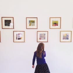 Madelife - Checking out the art exhibit.