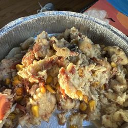 Heroes Bar & Grill - Crab and corn gnocchi with garlic wine sauce?