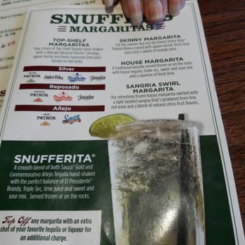 Snuffers - No prices. Skinny Girl Margarita was definitely light-handed. - Bars Near Me - Plano, Texas Snuffers - No prices. Skinny Girl Margarita was definitely light-handed. - Bars Near Me - Plano, Texas