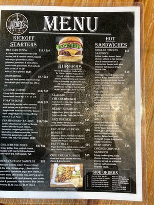 Menu photo 6 Henry's Bar & Grill Cathedral City, CA