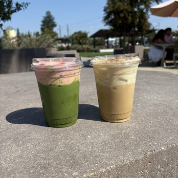 Academic Coffee - Guava matcha and banana crème latte - Coffee & Tea Near Me - Santa Clara, California Academic Coffee - Guava matcha and banana crème latte - Coffee & Tea Near Me - Santa Clara, California