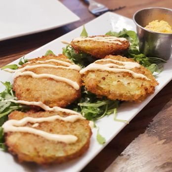 Emmet's Social Table - Fried Green Tomato small plate, $8 - American Near Me - Waxhaw, North Carolina Emmet's Social Table - Fried Green Tomato small plate, $8 - American Near Me - Waxhaw, North Carolina