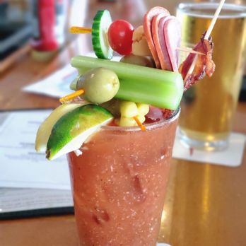 308 Lakeside - Sunday Loaded Bloody Mary, prepared by Annie  . The best bartender I've had the privilege to meet. - New American Near Me - East Brookfield, Massachusetts