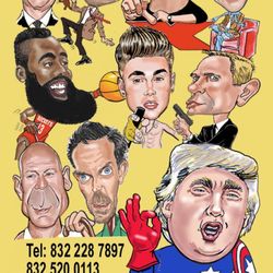 Caricaturist David Foster - Caricaturist David Fosters example of a gift caricature displaying likeness.