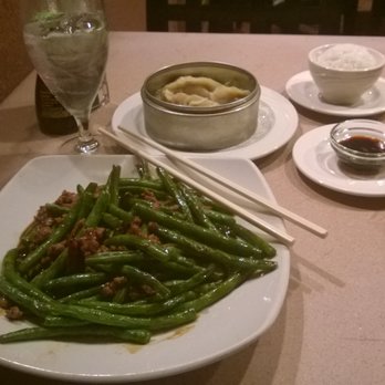 Hsu's Atlanta - Steamed dumplings, green beans with pork from the lunch menu. - Chinese Near Me - Atlanta, Georgia