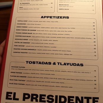 El Presidente - From king crab guac to tuna ceviche and carnitas taquitos -- the starter menu is where El Presidente shows its most interesting ideas. - Mexican Near Me - Washington, DC, District of Columbia