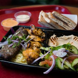 Chicken kabab and kofta kabab combo platter Chicken kabab and kofta kabab combo platter