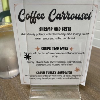 Coffee Carrousel - Saturday specials change weekly. - Breakfast & Brunch Near Me - Sarasota, Florida Coffee Carrousel - Saturday specials change weekly. - Breakfast & Brunch Near Me - Sarasota, Florida