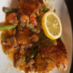 Redfish with a crawfish étouffée