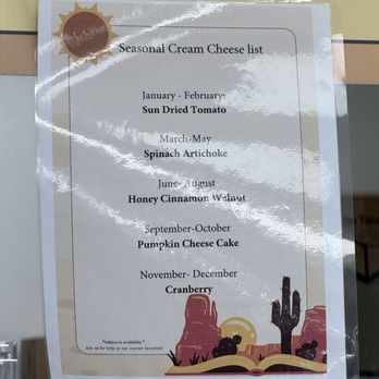 Desert Sun Bagel - I don't like cream cheese, but I appreciate that they've got a nice variety - Bagels Near Me - Reno, Nevada Desert Sun Bagel - I don't like cream cheese, but I appreciate that they've got a nice variety - Bagels Near Me - Reno, Nevada