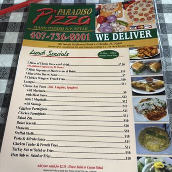 Pizza Paradiso - Lunch menu - Pizza Near Me - Orlando, Florida Pizza Paradiso - Lunch menu - Pizza Near Me - Orlando, Florida