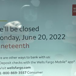 Wells Fargo - Uuuummm, wasn't Juneteenth yesterday? SMH ‍