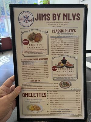 Menu photo 1 Jim’s By Mlvs San Francisco, CA Menu photo 1 Jim’s By Mlvs San Francisco, CA