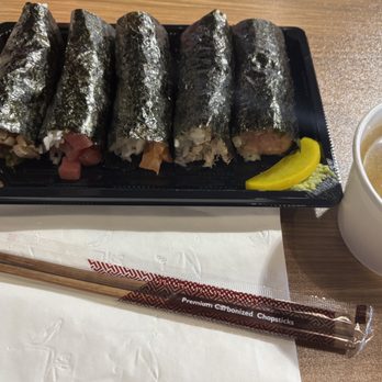 Bluefin Handroll Bar - 5 Set Handroll order ($24.95), served with a cup of Miso soup. - Bars Near Me - West Covina, California