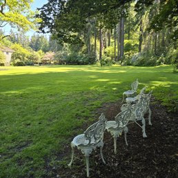 View of seating area, picnics allowed, Lakewold Gardens View of seating area, picnics allowed, Lakewold Gardens