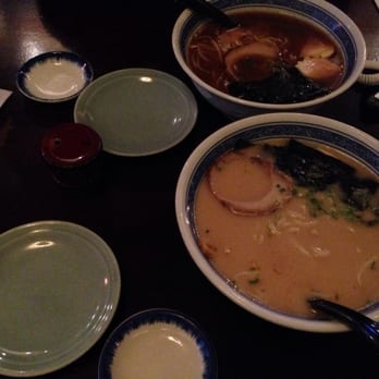 Sushi Robata - Tonkatsu ramen (bottom) and miso ramen (top) - Sushi Bars Near Me - Dallas, Texas Sushi Robata - Tonkatsu ramen (bottom) and miso ramen (top) - Sushi Bars Near Me - Dallas, Texas