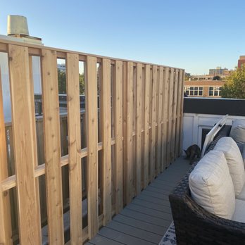 Chicago Porch Experts by Emtrak Construction - Rooftop privacy fence - Decks & Railing Near Me - Chicago, Illinois Chicago Porch Experts by Emtrak Construction - Rooftop privacy fence - Decks & Railing Near Me - Chicago, Illinois
