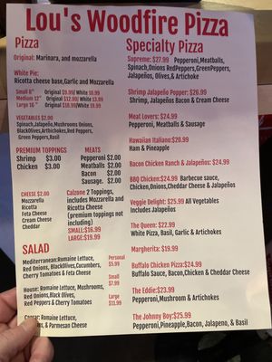 Menu photo 2 Lou's Wood Fire Pizza Del Rio, TX Menu photo 2 Lou's Wood Fire Pizza Del Rio, TX