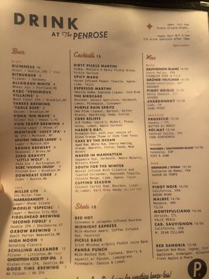 Menu photo 7 The Penrose New York, NY Menu photo 7 The Penrose New York, NY