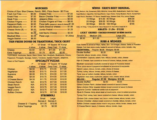 Menu photo 1 Lucky Man's Pizzeria Erie, PA