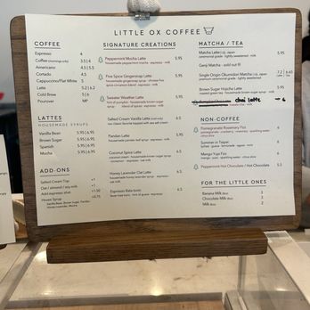 Little Ox Coffee - Menu - Coffee & Tea Near Me - Fullerton, California