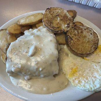 Jim's Country Style Restaurant - Country Chicken Fried Steak and two Eggs - Breakfast & Brunch Near Me - Pleasanton, California