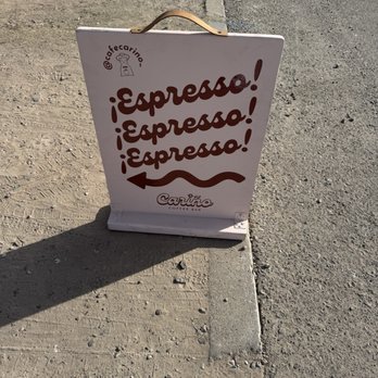 Cariño Coffee Bar - The little sign outside - Coffee & Tea Near Me - Tucson, Arizona
