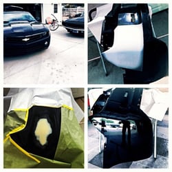 Matador Rod & Customs - Repaired dent and crack on 2013 Chevy Camaro bumper.