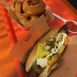 Vegetarian Jalapeño Cheddar Brat.