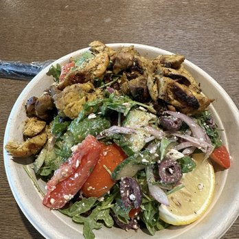 Limoné Mediterranean - Greek Salad with chicken shawarma - Mediterranean Near Me - Glendora, California Limoné Mediterranean - Greek Salad with chicken shawarma - Mediterranean Near Me - Glendora, California