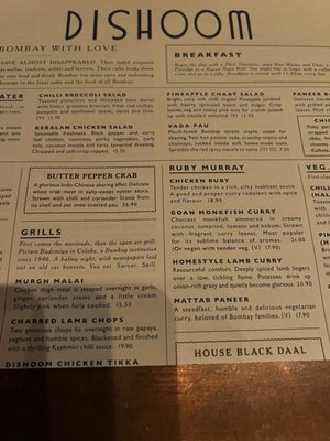 Menu photo 1 Dishoom London, XGL