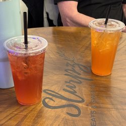 Slurpz Restaurant & Tea House - Traditional Arnold Palmer and a Hibiscus version (caffeine free).