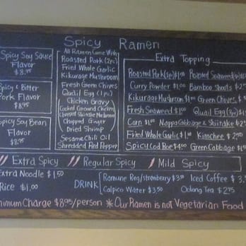Ramen Dojo - handwritten menu - Ramen Near Me - San Mateo, California Ramen Dojo - handwritten menu - Ramen Near Me - San Mateo, California