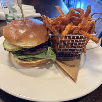Harry Caray's 7th Inning Stretch - Double meat burger with sweet potatoe fries.. YYYUUMM!! - American Near Me - Chicago, Illinois