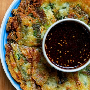 PERILLA korean fare - Scallion Pancake with Soy Vinaigrette - Korean Near Me - Chicago, Illinois