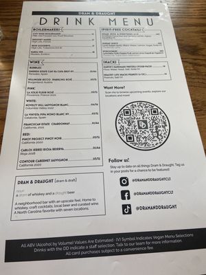 Menu photo 5 Dram and Draught Charlotte, NC