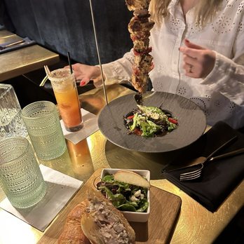 Book Club Bistro - Skewers and chicken salad croissants. - Cocktail Bars Near Me - St George, Utah