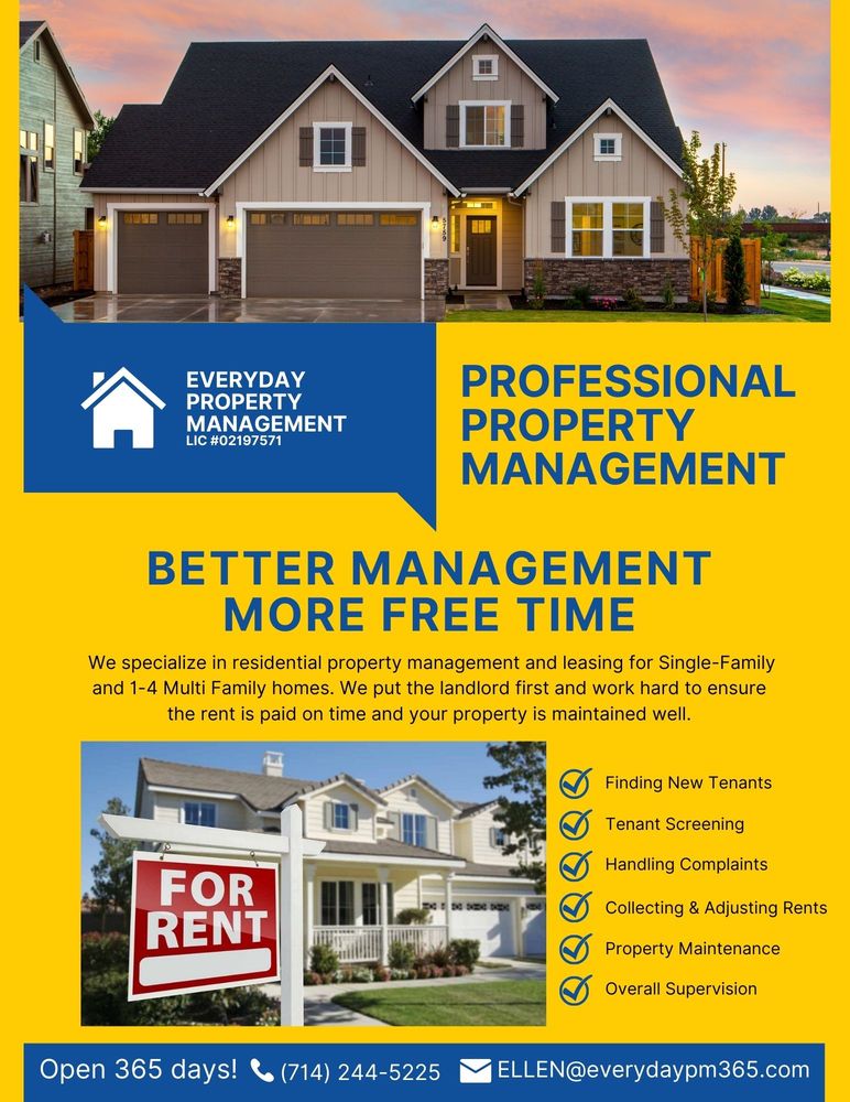 EVERYDAY PROPERTY MANAGEMENT Updated September 2024 Request
