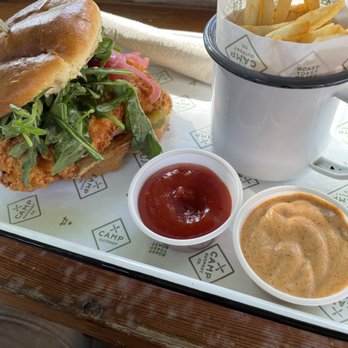 Camp Outpost - Fried chicken sandwich - New American Near Me - Springdale, Utah Camp Outpost - Fried chicken sandwich - New American Near Me - Springdale, Utah