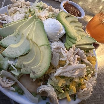 Blue Willow Restaurant & Gift Shop - Tostada with shredded chicken - New American Near Me - Tucson, Arizona