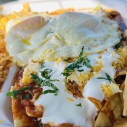 Arsenio’s Mexican Food #2 - Red sauce Chilaquiles Plate