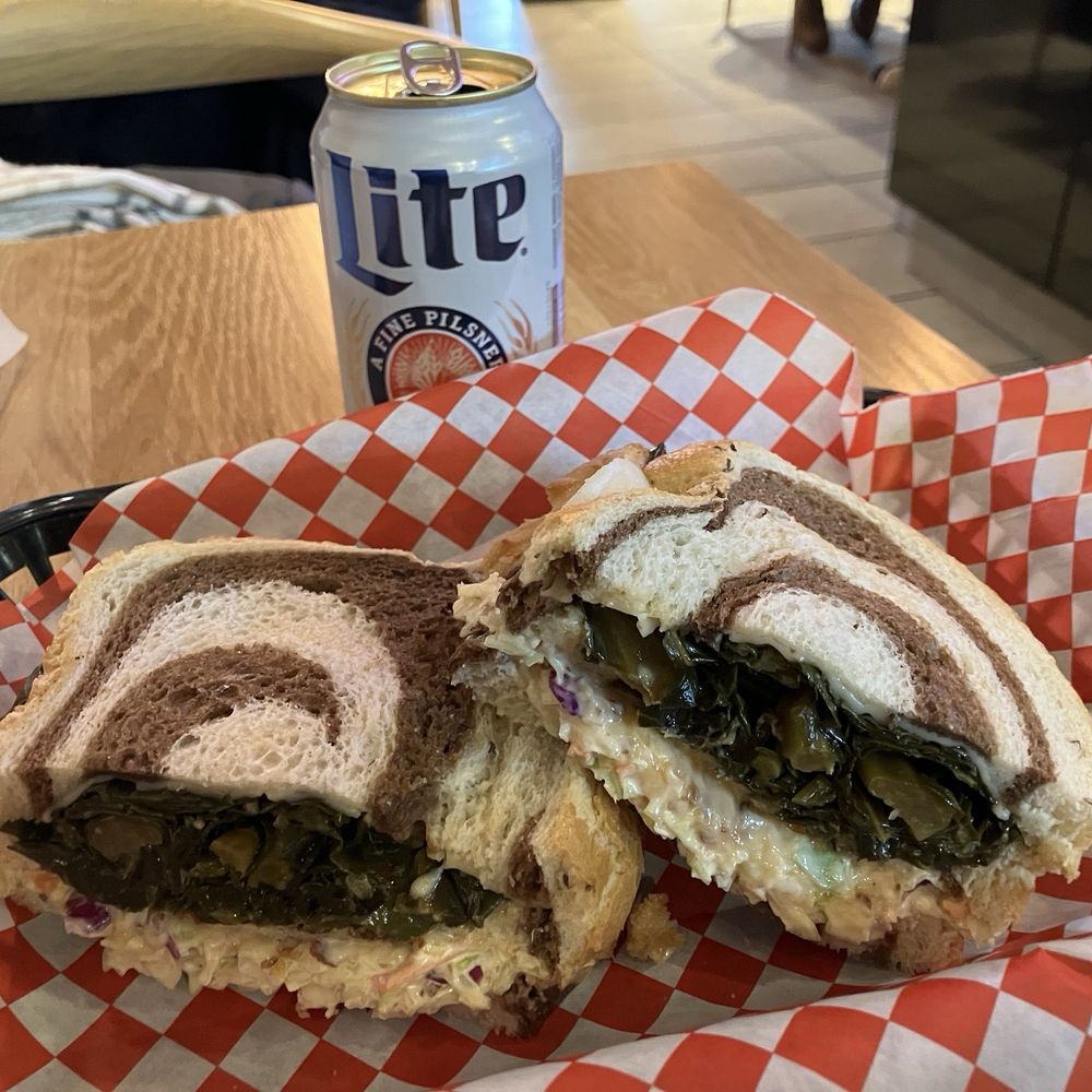 Silverside Deli - Miller Lite and Collard Greens Melt. Delicious!! - Sandwiches Near Me - Salt Lake City, Utah