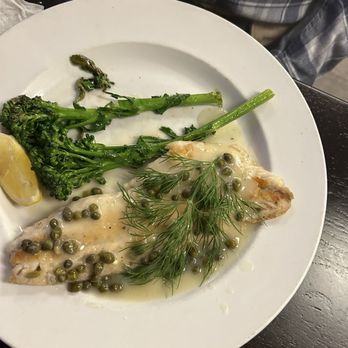 Cafe Fiorucci - Grilled Rock Fish with lemon piccata sauce - Seafood Near Me - Mount Shasta, California Cafe Fiorucci - Grilled Rock Fish with lemon piccata sauce - Seafood Near Me - Mount Shasta, California