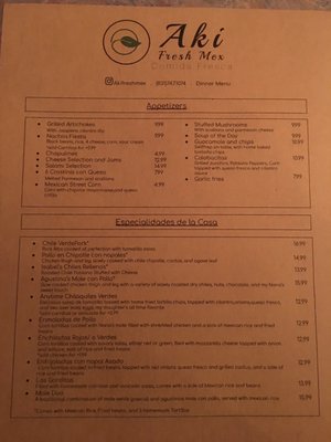 Menu photo 7 Aki Fresh Mex Marina, CA