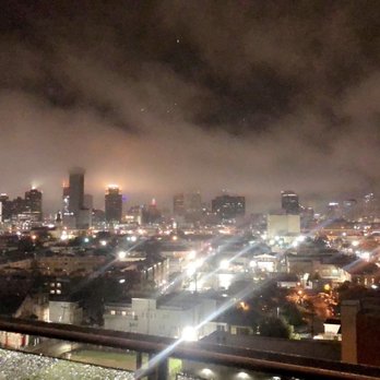 Hot Tin - City view on a rainy night - Cocktail Bars Near Me - New Orleans, Louisiana