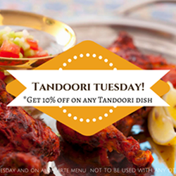 Mughal Palace - TANDOORI TUESDAY  Get 10% off on any tandoori dish