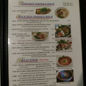 Pho Saigon - Menu page with noodle choices. Egg noodles with seafood was great - Vietnamese Near Me - Lexington, Kentucky Pho Saigon - Menu page with noodle choices. Egg noodles with seafood was great - Vietnamese Near Me - Lexington, Kentucky
